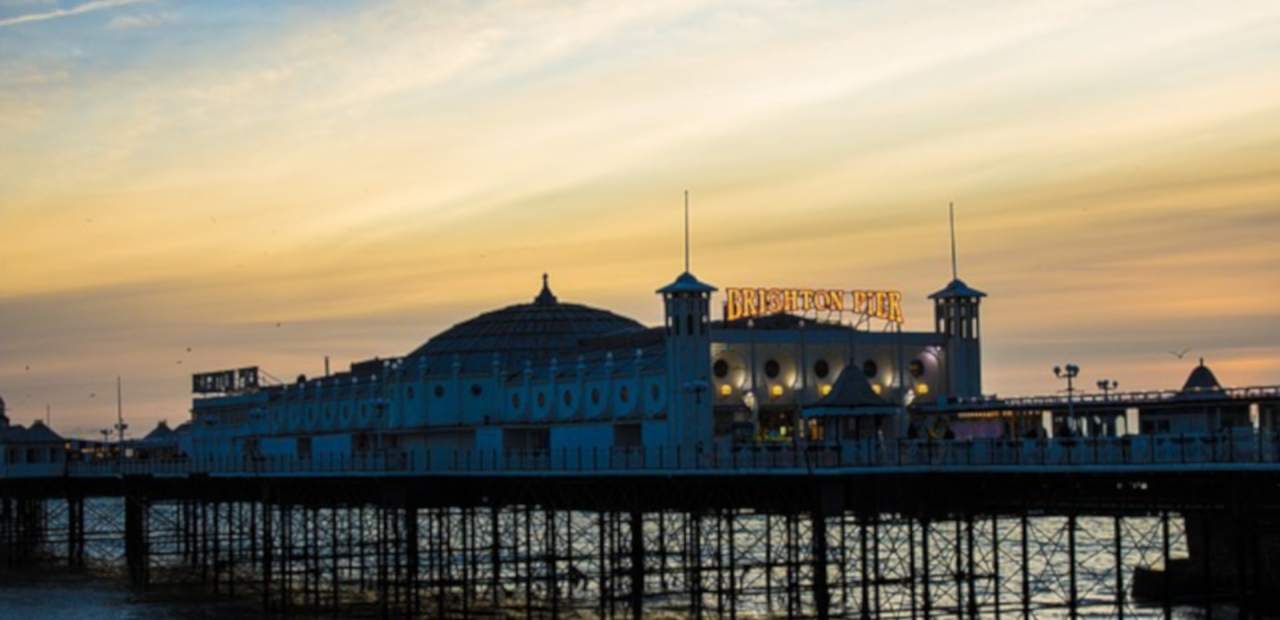 Sonnenuntergang am Brighton Pier