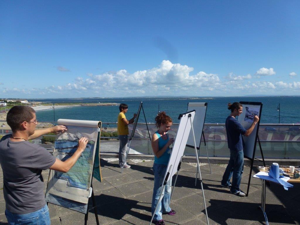 English course and drawing classes in one trip
